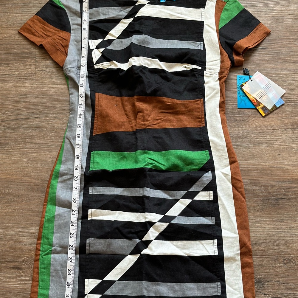 Derek Lam Black and Cream Striped Dress